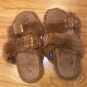 Faux Fur Slides